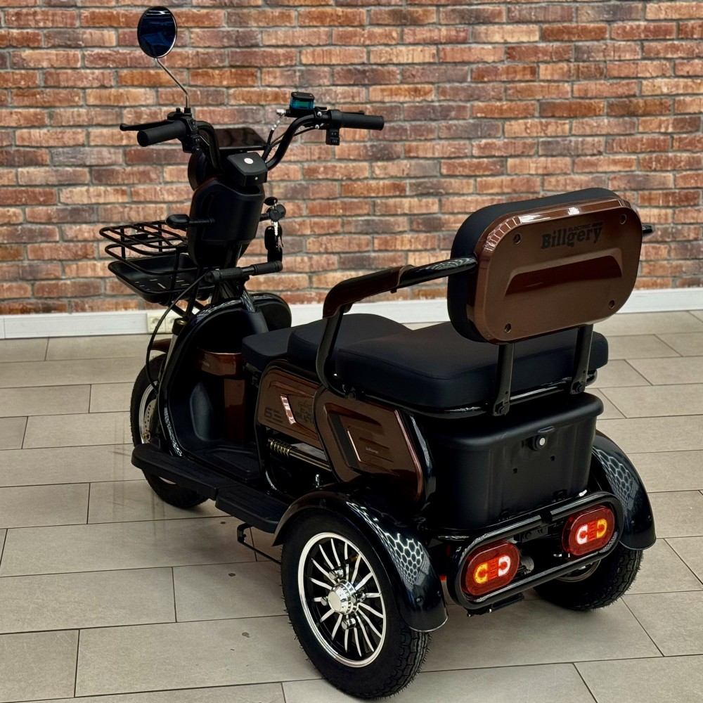 Електричний трицикл Billgery М3 B-30599 800W 72V/20Ah, 3 місця, амортизація, до 60 км ходу