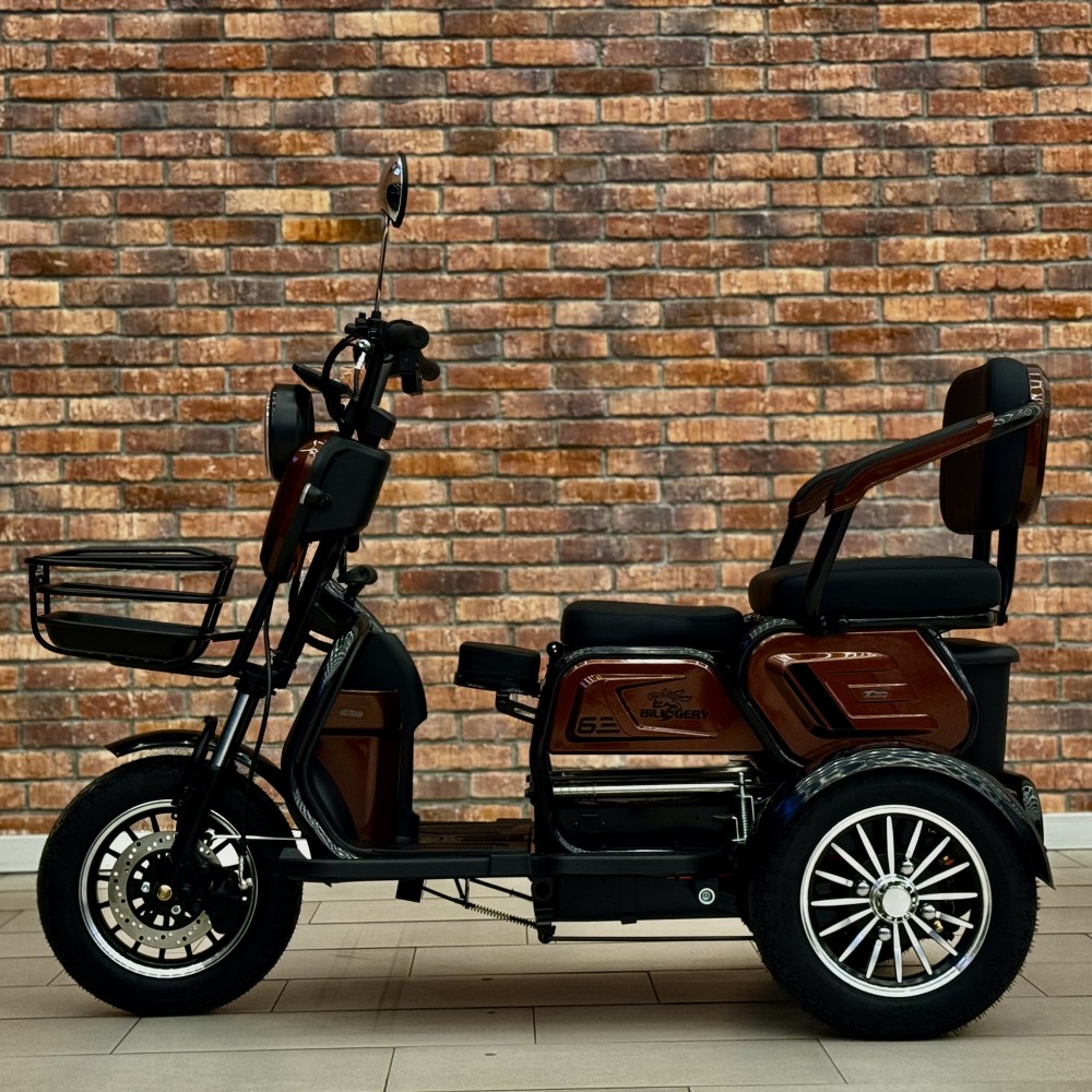 Електричний трицикл Billgery М3 B-30599 800W 72V/20Ah, 3 місця, амортизація, до 60 км ходу