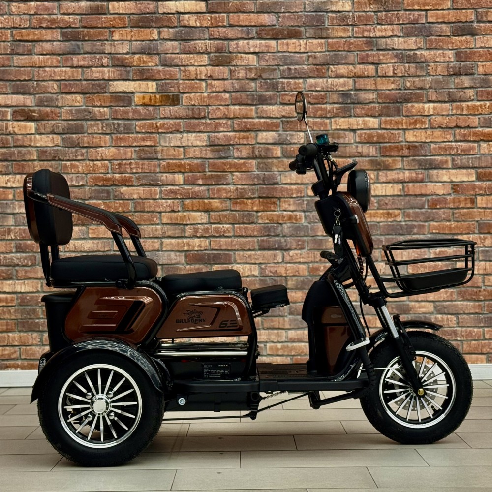 Електричний трицикл Billgery М3 B-30599 800W 72V/20Ah, 3 місця, амортизація, до 60 км ходу
