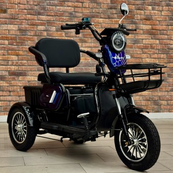 Електричний трицикл Billgery М3 B-23826 800W 72V/20Ah, 3 місця, амортизація, до 60 км ходу