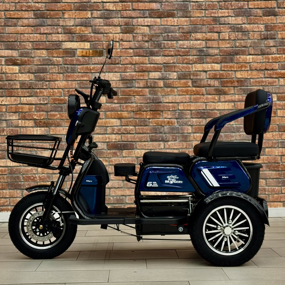 Електричний трицикл Billgery М3 B-23826 800W 72V/20Ah, 3 місця, амортизація, до 60 км ходу