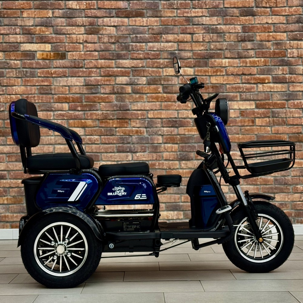 Електричний трицикл Billgery М3 B-23826 800W 72V/20Ah, 3 місця, амортизація, до 60 км ходу