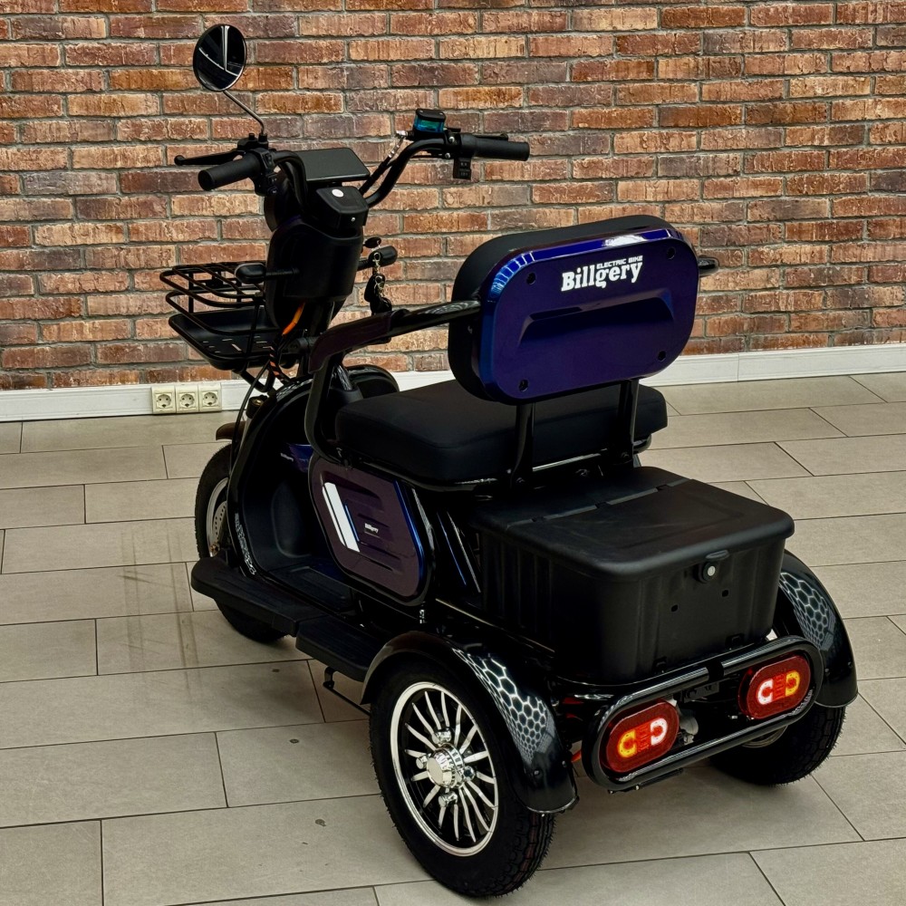 Електричний трицикл Billgery М3 B-23826 800W 72V/20Ah, 3 місця, амортизація, до 60 км ходу