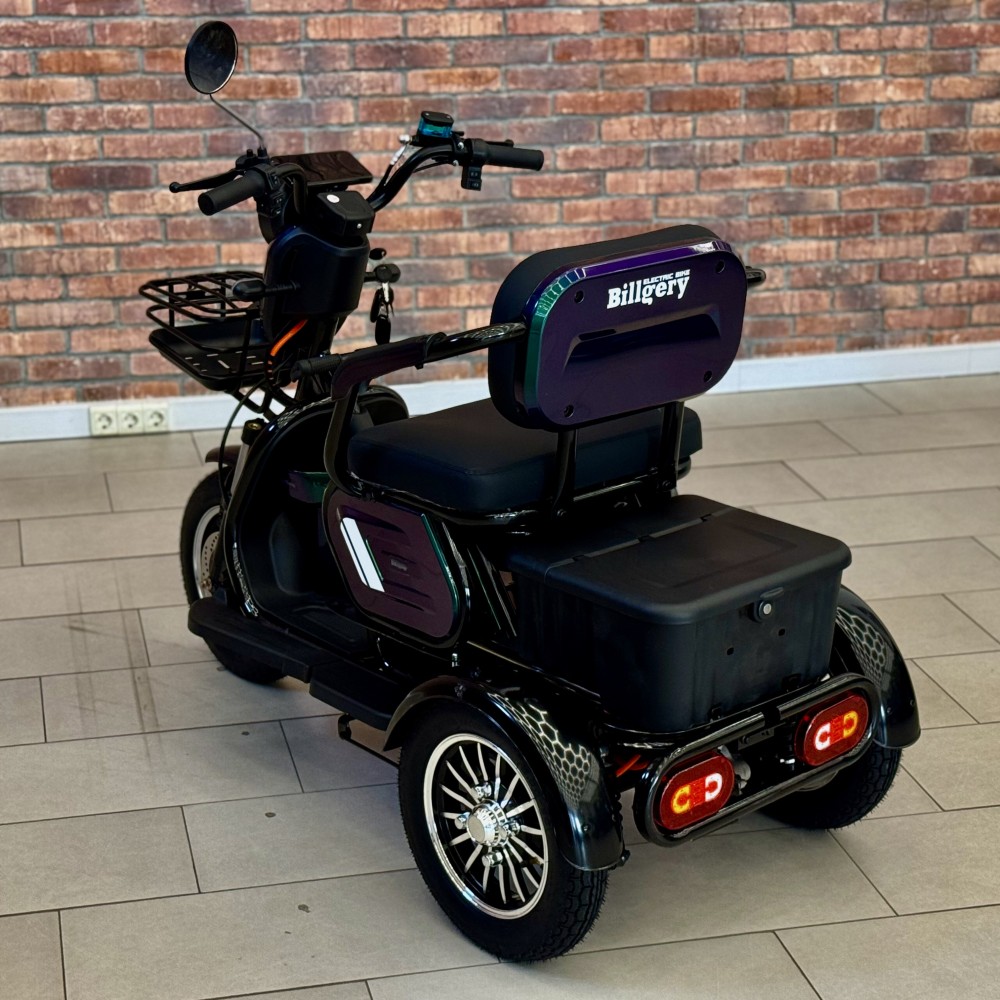 Електричний трицикл Billgery М3 B-67062 800W 72V/20Ah, 3 місця, амортизація, до 60 км ходу