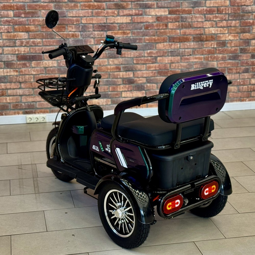 Електричний трицикл Billgery М3 B-67062 800W 72V/20Ah, 3 місця, амортизація, до 60 км ходу