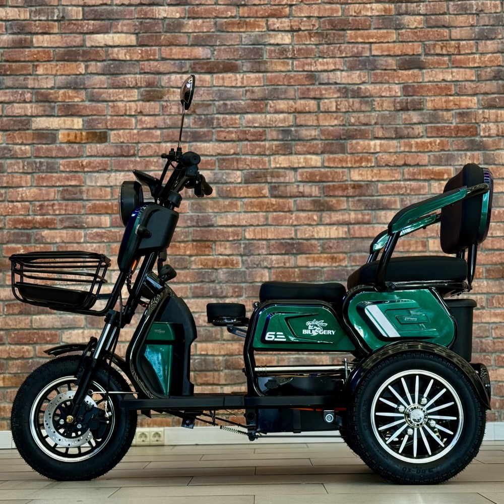 Електричний трицикл Billgery М3 B-67062 800W 72V/20Ah, 3 місця, амортизація, до 60 км ходу