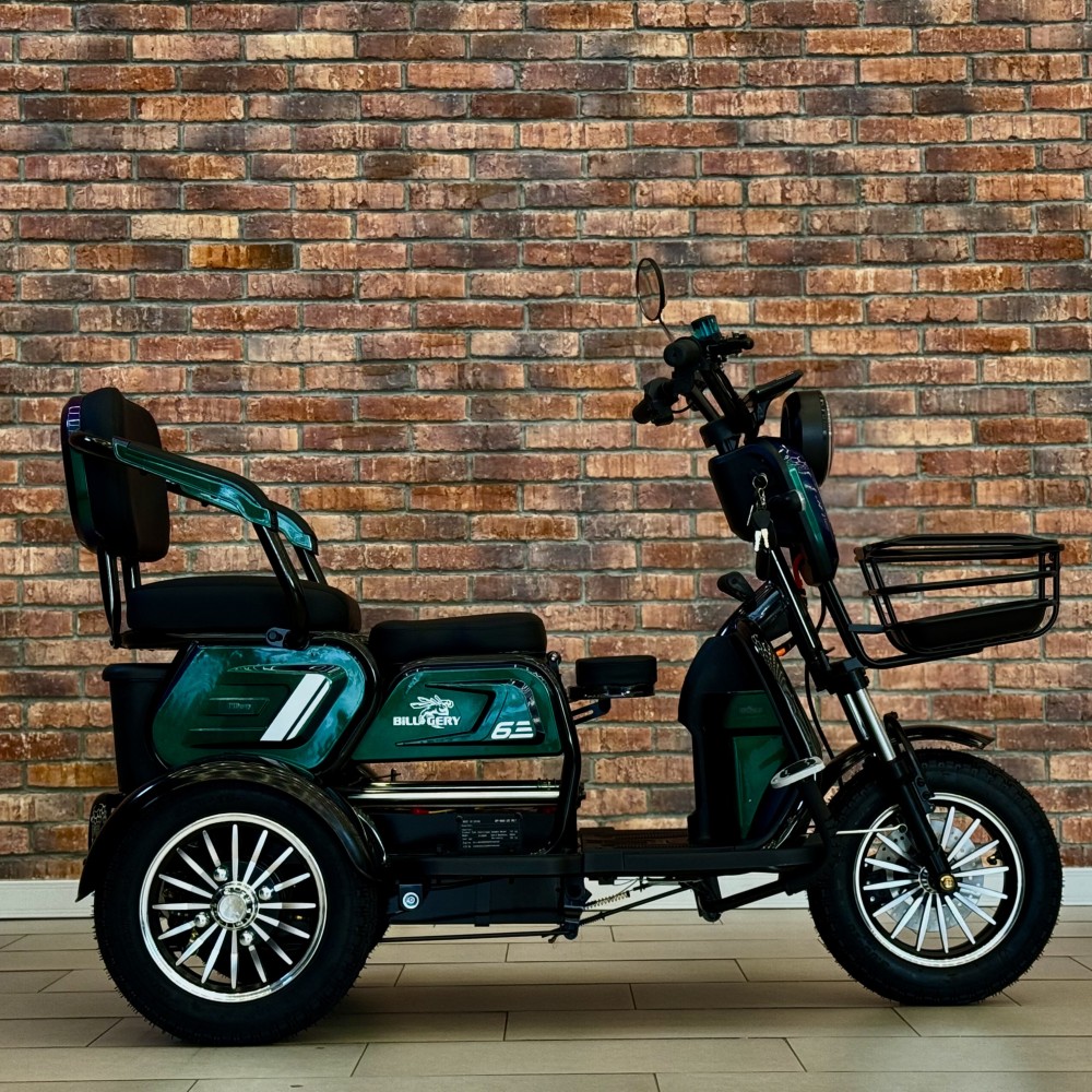 Електричний трицикл Billgery М3 B-67062 800W 72V/20Ah, 3 місця, амортизація, до 60 км ходу