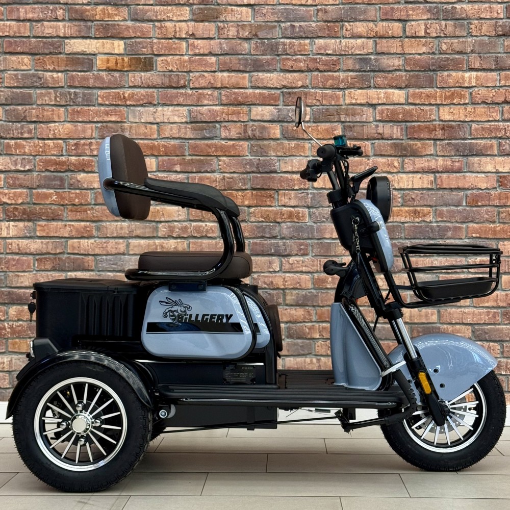 Електричний трицикл Billgery B-33689  NEW 2025 - колір Сірий