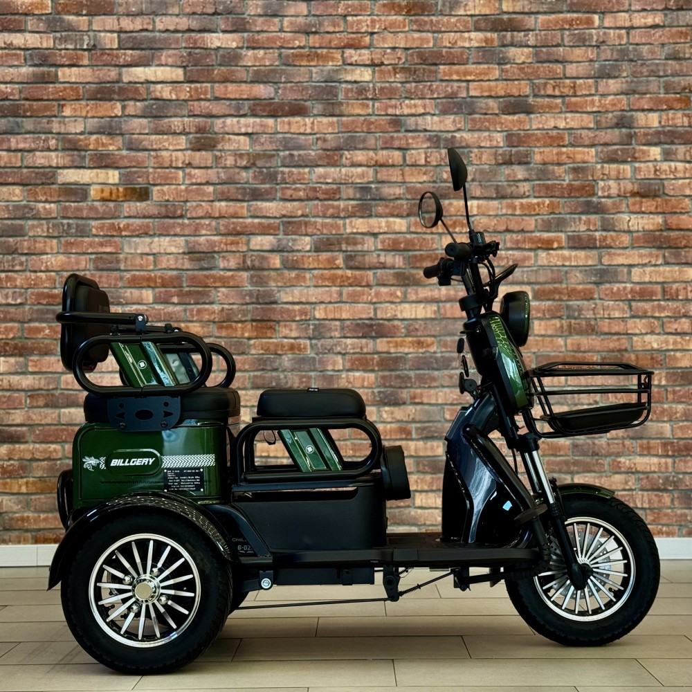 Електричний трицикл Billgery B-10897 1000W 72V/23Ah 3 місця кошик LED фари сигналізація