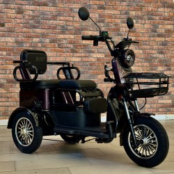 Електричний трицикл Billgery B-21300 1000W 72V/23Ah 3 місця кошик LED фари сигналізація