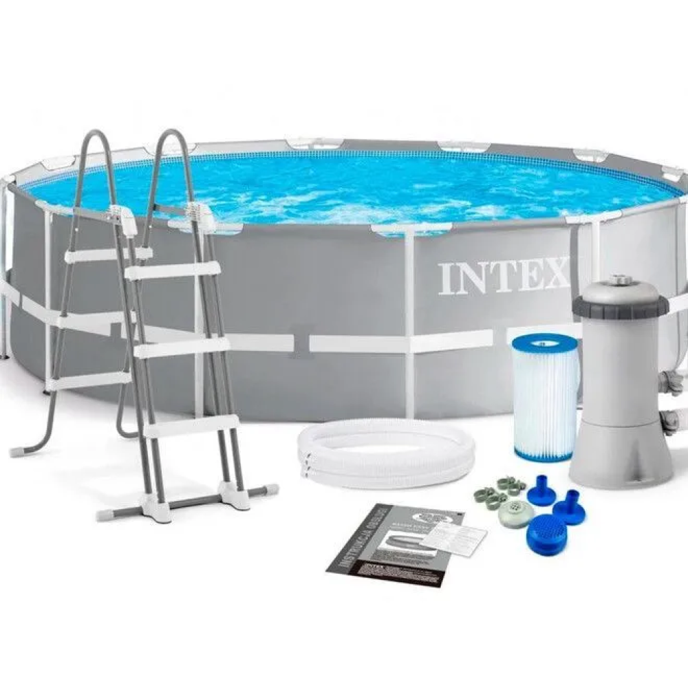 Басейн каркасний Intex 26718 FR 366×122 см 10685 л фільтр-насос сходи від 6 років