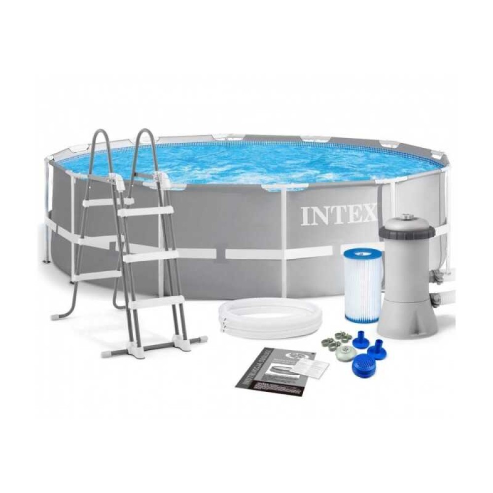 Басейн каркасний Intex 26718 FR 366×122 см 10685 л фільтр-насос сходи від 6 років