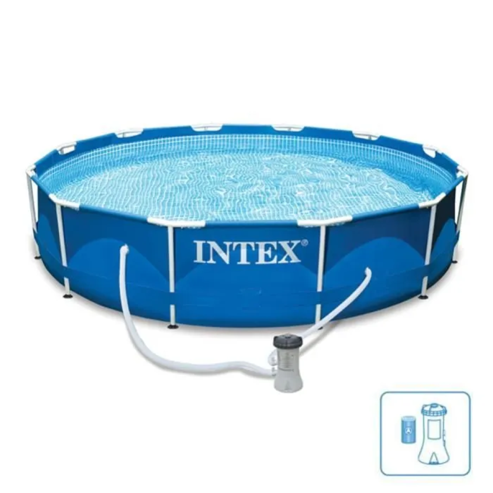 Басейн каркасний Intex 28212NP 366×76 см, 6503 л, з фільтр-насосом 220–240 В