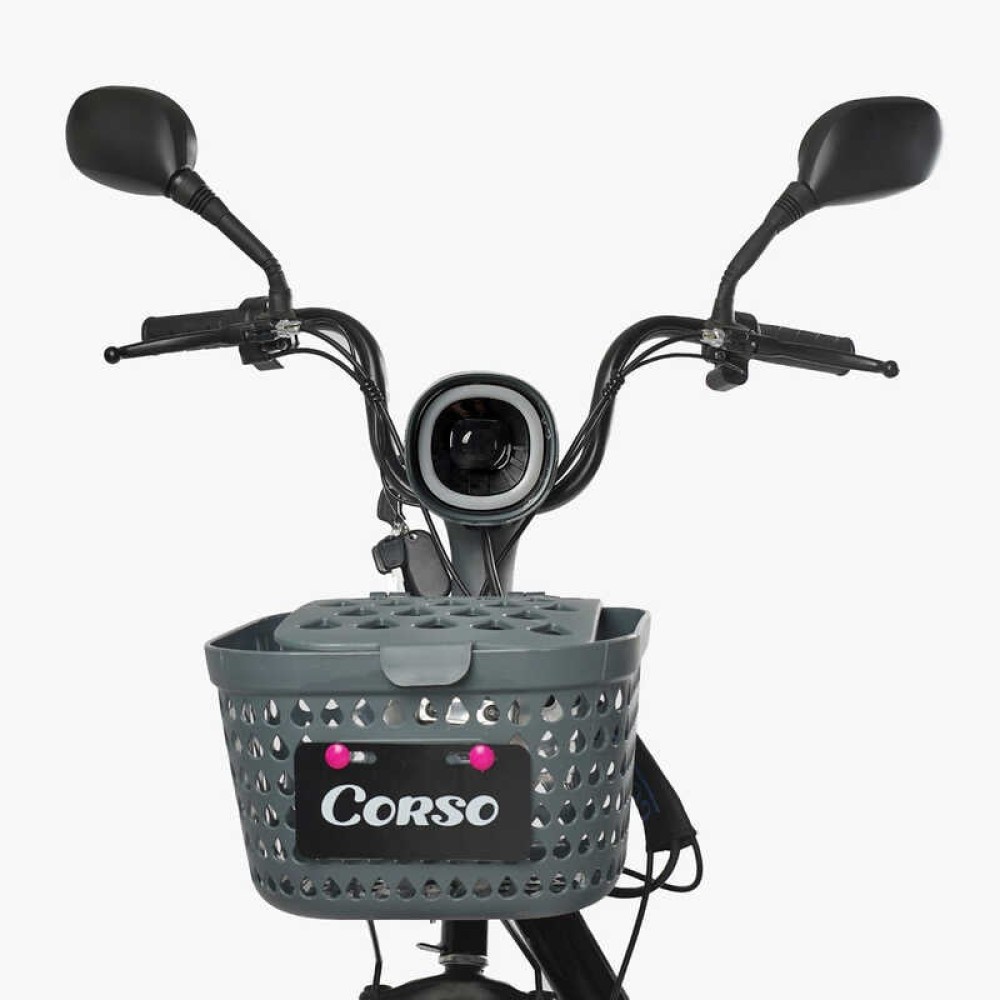 Електромопед Corso RSM RS-41674 500W 48V 20Ah LED фари сигналізація кошик пасажирське місце