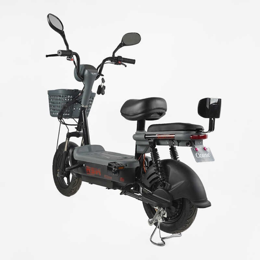 Електромопед Corso RSM RS-41674 500W 48V 20Ah LED фари сигналізація кошик пасажирське місце