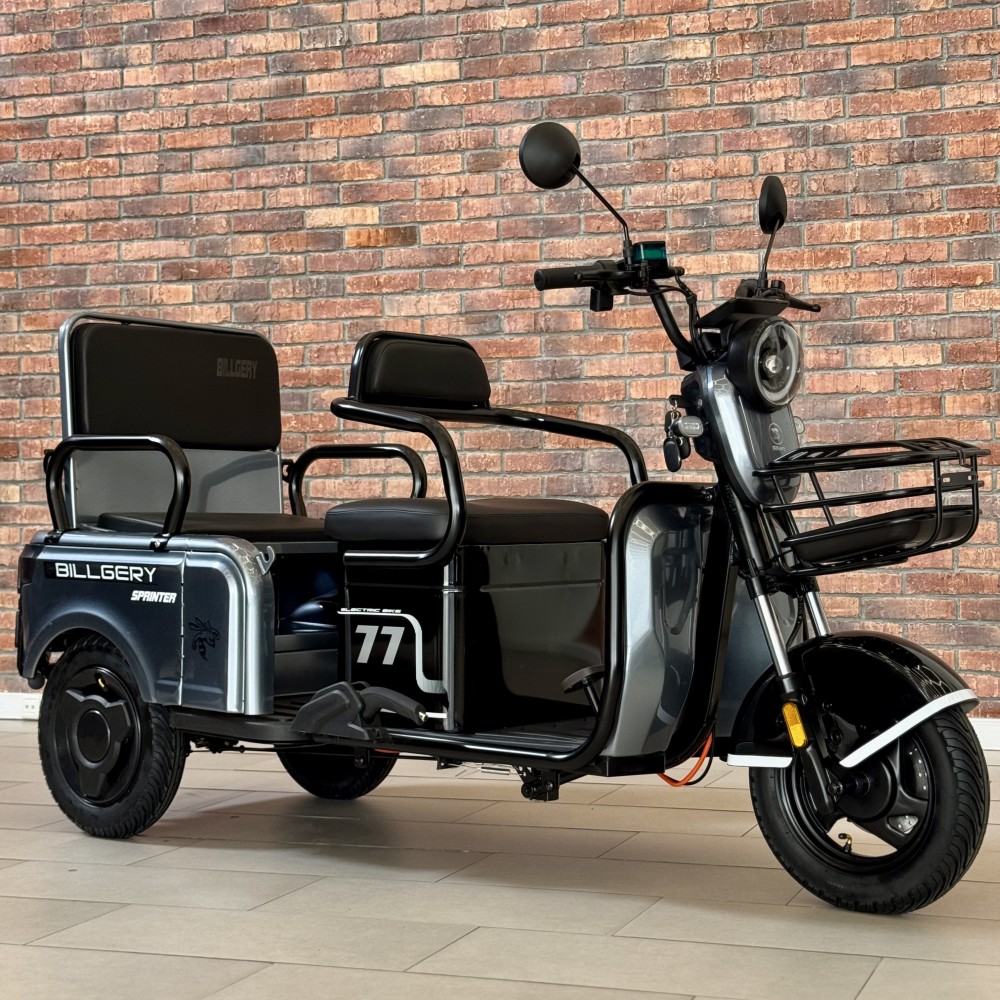 Електричний трицикл Billgery SPRINTER BS-72463 1000W 72V/23Ah, 3 місця, колеса 10", LED фари, сигналізація, кошик