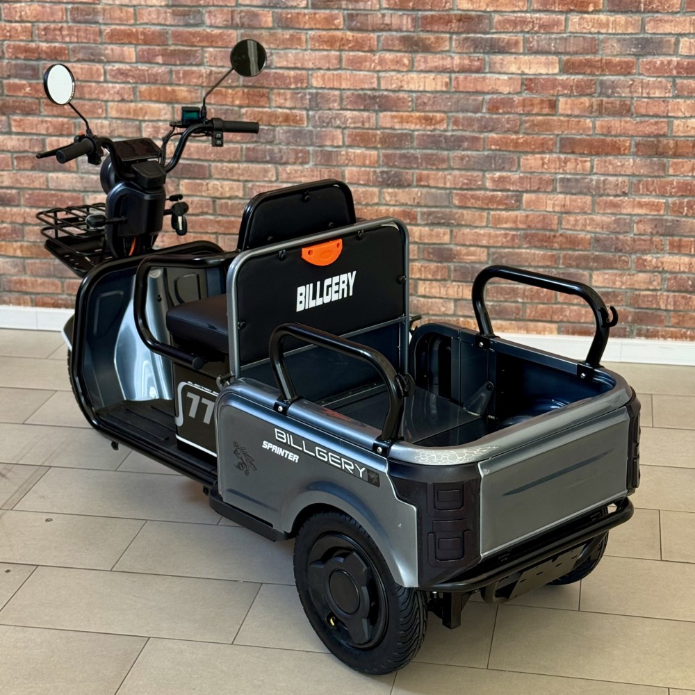 Електричний трицикл Billgery SPRINTER BS-72463 1000W 72V/23Ah, 3 місця, колеса 10", LED фари, сигналізація, кошик