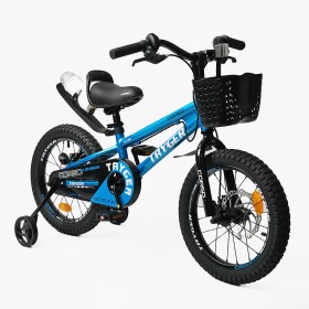 Велосипед 2-х колісний дитячий CORSO TAYGER TG-40654 16" Алюмінієва рама, бічні колеса, кошик, пляшечка