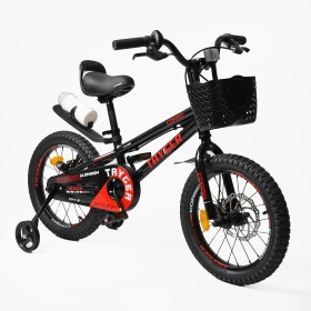 Велосипед 2-х колісний дитячий CORSO TAYGER TG-15044 16" Алюмінієва рама, бічні колеса, кошик, пляшечка