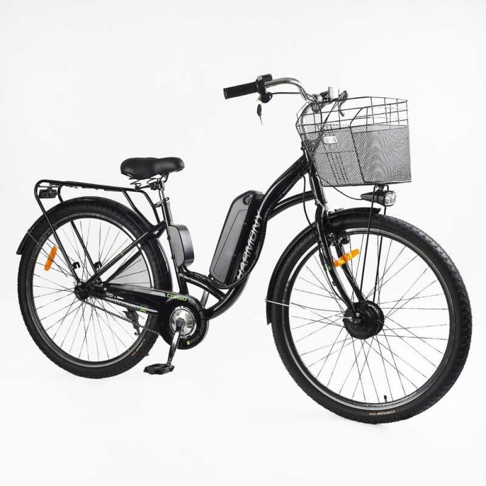 Електровелосипед Corso «HARMONY» 28" дюймів HR-28602 + КОШИК двигун 350W