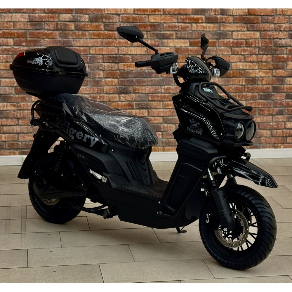 Електроскутер Billgery TROYA B-72944: Потужний 2000W двигун, 72V/38Ah акумулятор, LED освітлення та гідравлічні дискові гальма