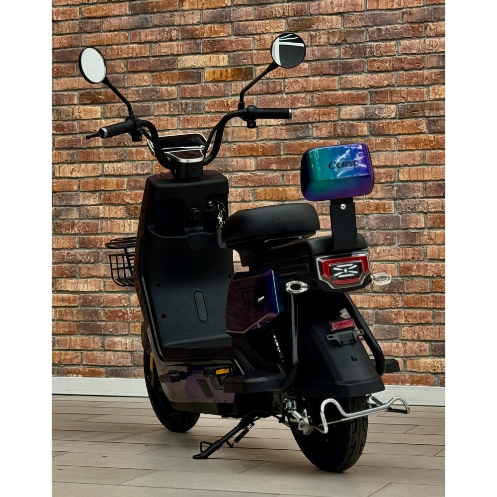 Електроскутер Corso Exellent 10" EX-60412 650W 72V 20Ah з Педалями, Кошиком та Сигналізацією