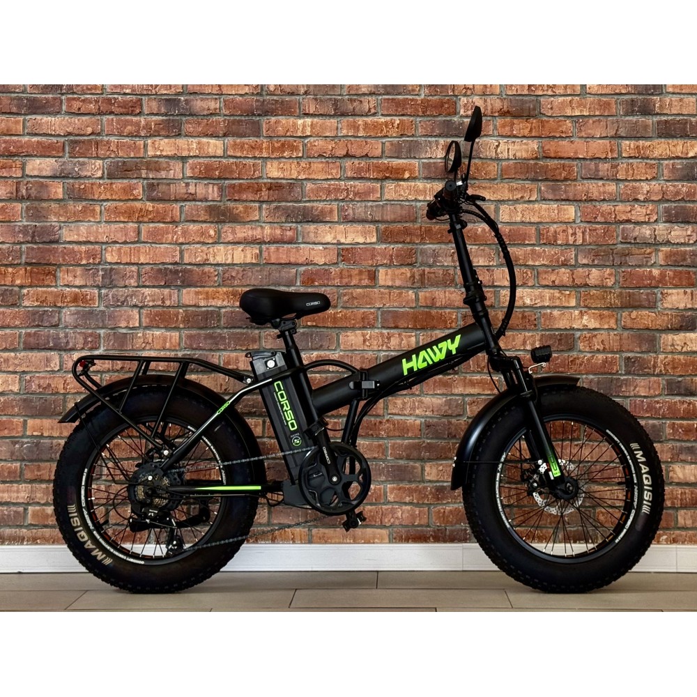 Електровелосипед Corso HAWY HY-81422/81442 20" 500W 48V/13Ah Фетбайк з Shimano 7 Швидкостей та Амортизацією