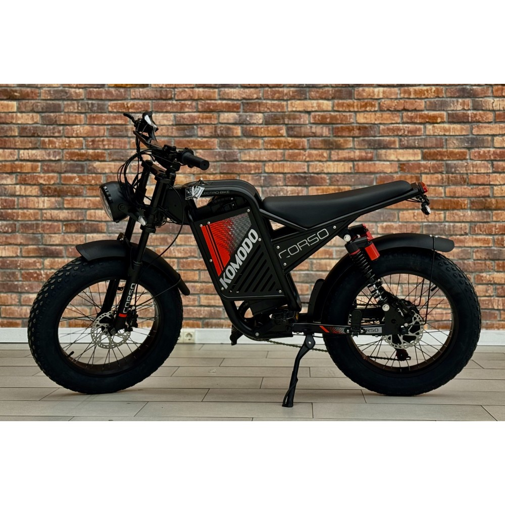 Електрофетбайк Corso Komodo KM-77790 1000W 48V/18Ah 20" LCD дисплей, Shimano 7 швидкостей