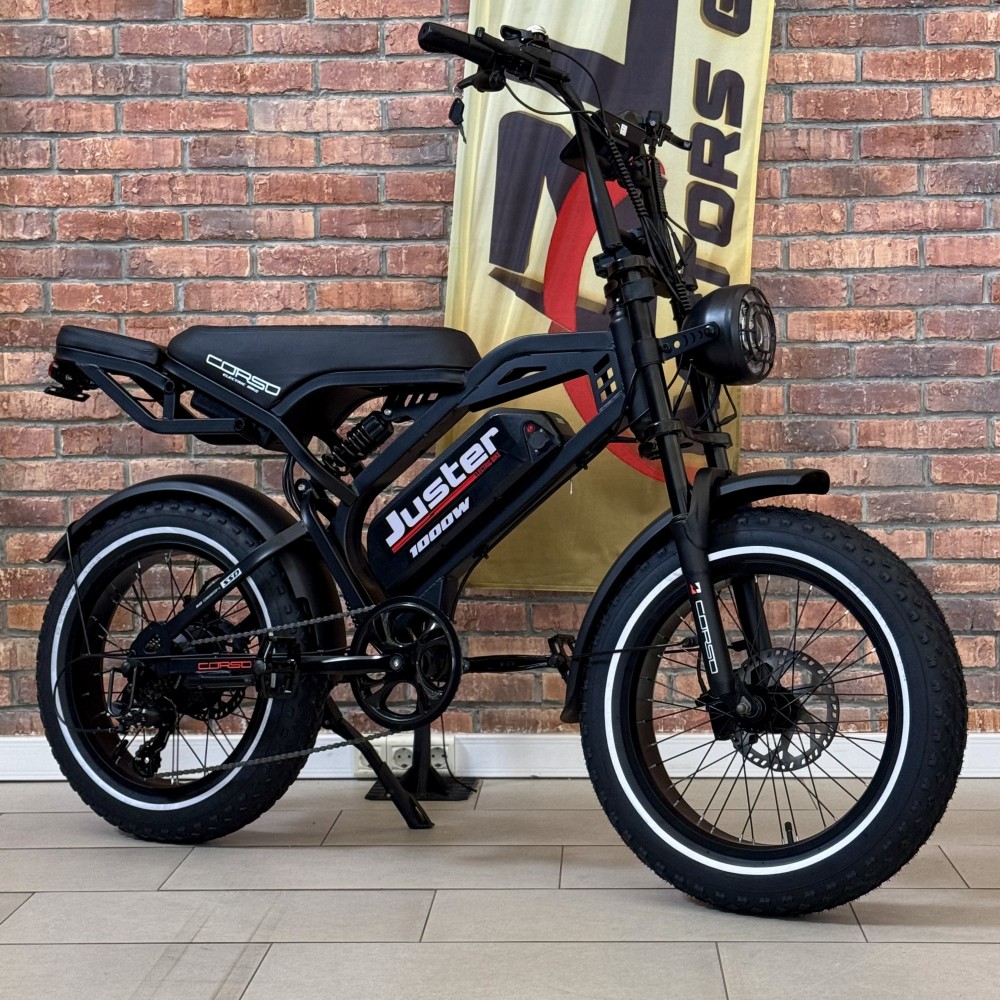 Електрофетбайк Corso Juster J-40524 1000W 48V/18Ah 20" Shimano 7 швидкостей LCD дисплей гідравлічні гальма