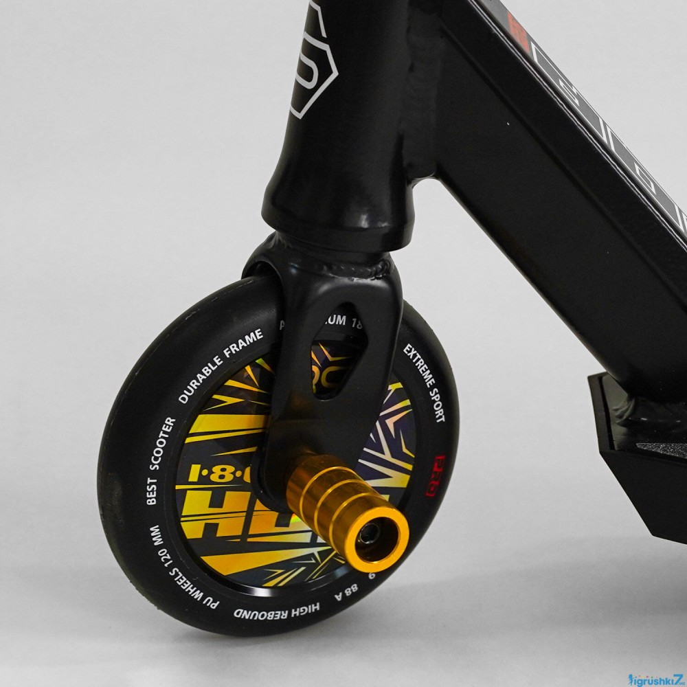 Трюковий самокат Best Scooter HOP N-01801: алюмінієва дека, PU колеса d=120мм, HIC-система, ПЕГИ