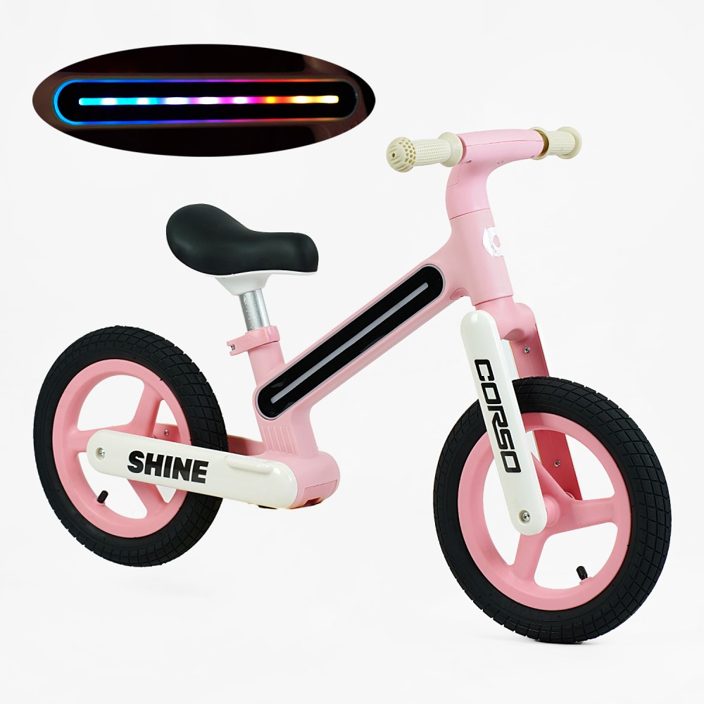 Велобіг Corso Shine JT-10059: Легка Нейлонова Рама з Підсвічуванням, 12” Надувні Колеса