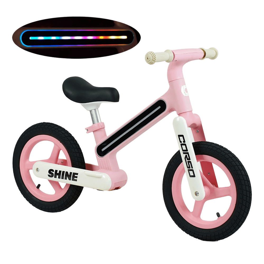 Велобіг Corso Shine JT-10059: Легка Нейлонова Рама з Підсвічуванням, 12” Надувні Колеса
