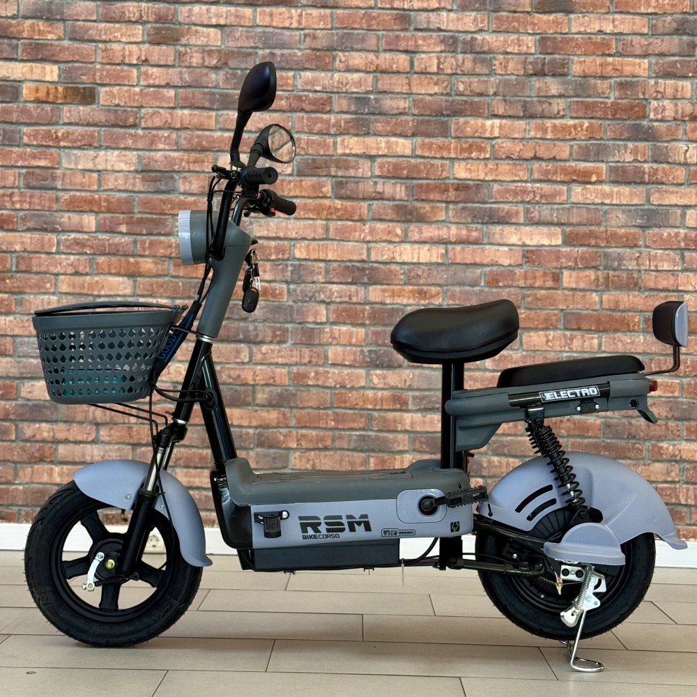 Електромопед Corso RSM RS-30809 500W 48V 20Ah LED фари сигналізація кошик пасажирське місце