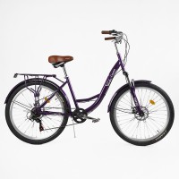 Велоcипед міський Corso «Viola» 26" дюймів VL-26914, 21-швидкісний, Shimano, з амортизаційною вилкою