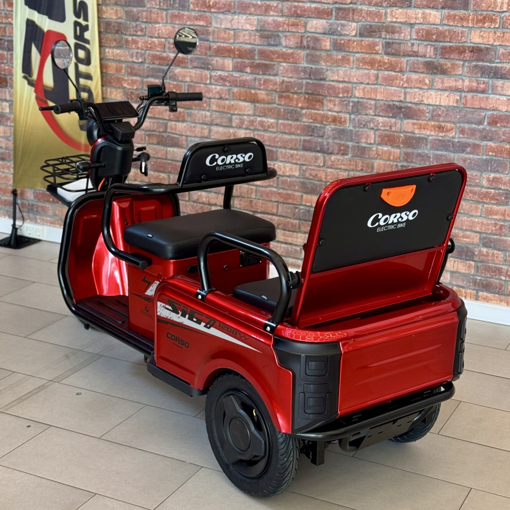 Електричний трицикл Corso SIG-7 SG-447084 двигун 1200W, акумулятор 72V/23Ah, колеса 300-10