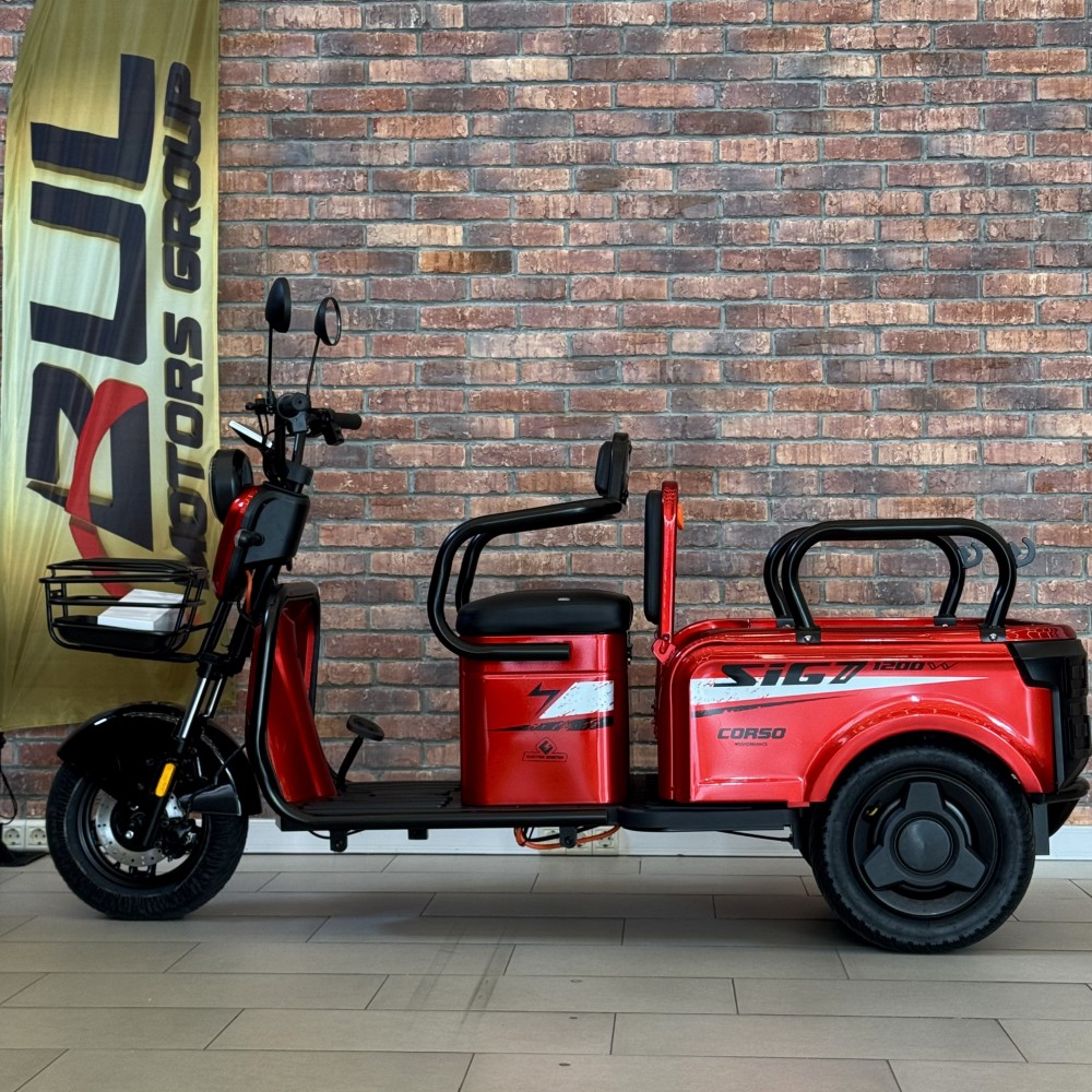 Електричний трицикл Corso SIG-7 SG-447084 двигун 1200W, акумулятор 72V/23Ah, колеса 300-10