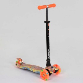 Самокат А 25597 /779-1340 MAXI "Best Scooter" пластмасовий, 4 колеса PU, СВІТЛО, трубка керма алюмінієва, d = 12 см, в коробці