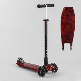 Самокат A 25775/779-1533 "Best Scooter" 4 колеса PU, СВІТЛО, трубка керма алюмінієва, d передніх коліс = 12 см, d задніх коліс = 8 см, в коробці