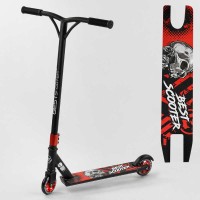 Самокат трюковий 30903 Best Scooter (4) ЧЕРВОНИЙ, алюмінієвий диск і дека, колеса PU, d = 10 см, в коробці