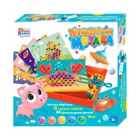 гр Пізнавальна Мозаїка 67941 (12/2) "4FUN Game Club", 84 елементи, 12 картинок-шаблонів, щипці, у коробці