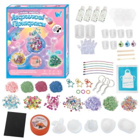 Акрилові прикраси 17947 /86608/55404 (48) "WToys", 3 види, епоксидний клей, активатор, силіконові молди, прикраси, ланцюжки, в коробці, ВИДАЄТЬСЯ ТІЛЬКИ МІКС ВИДІВ
