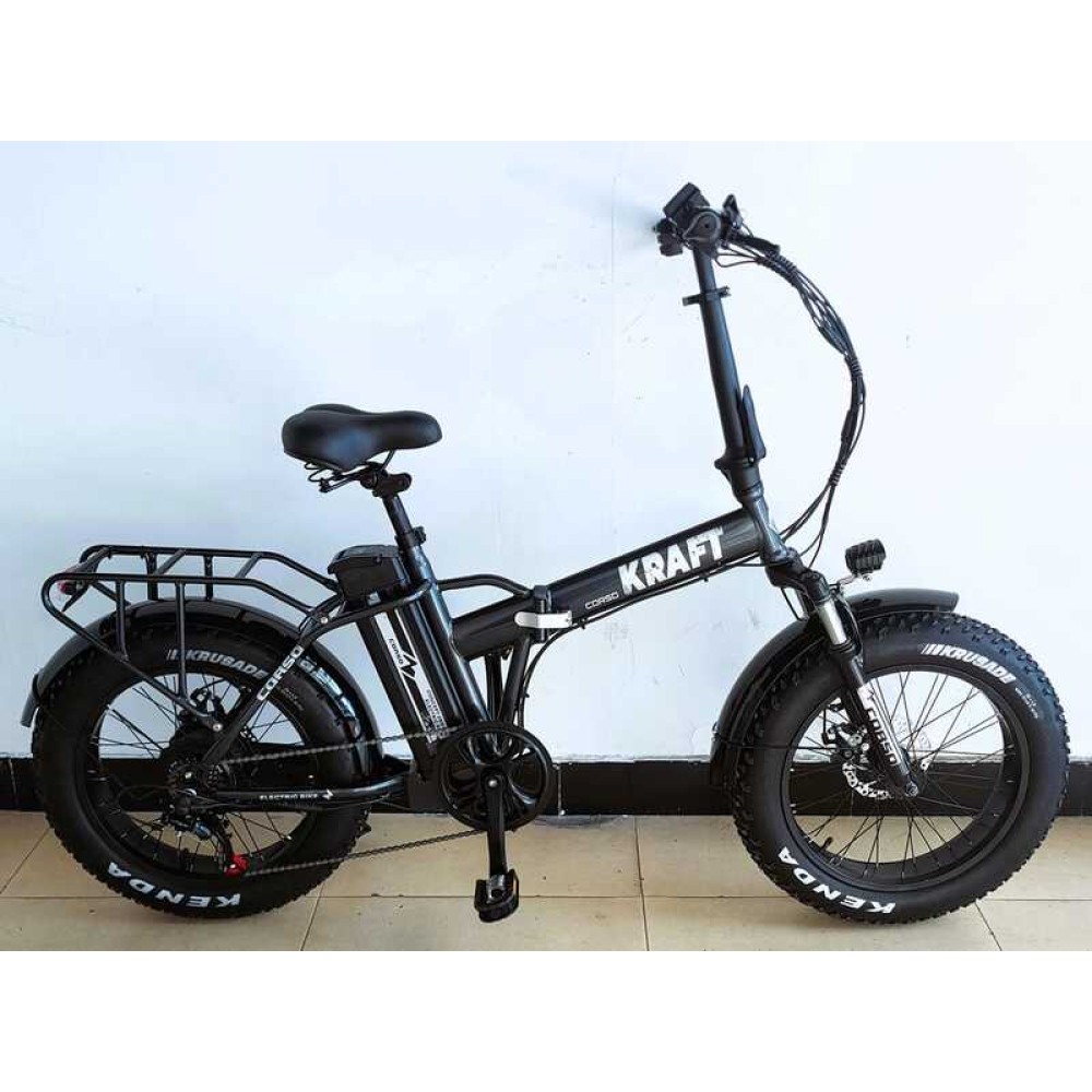Електровелосипед-фетбайк Corso Kraft 20" KR-92355: Складна Конструкція, Двигун 500W, Акумулятор 48V/15Ah