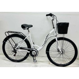 Велосипед міський Corso Liberty 28" дюймів LR-28014 + КОШИK, сталева рама 20", Shimano 7 швидкостей, корзина, багажник