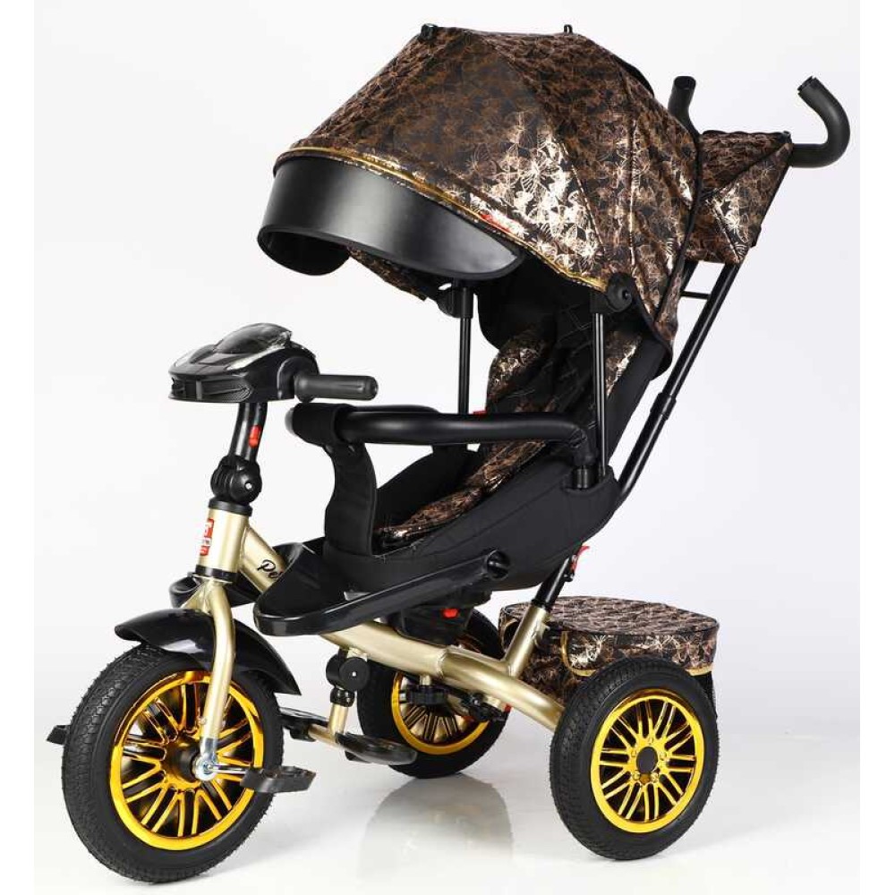 Велосипед 3-х кол. 8066/819-40 BestTrike "Perfetto" поворотне сидіння, колеса гумові безкамерні, кошик, фара музична, USB, Bluetooth, в коробці