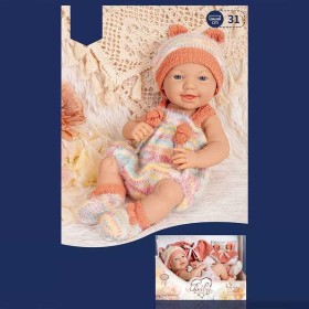 Пупс 8813-6 (24/2) висота 31 см, в’язаний знімний одяг, змінний одяг, в коробці