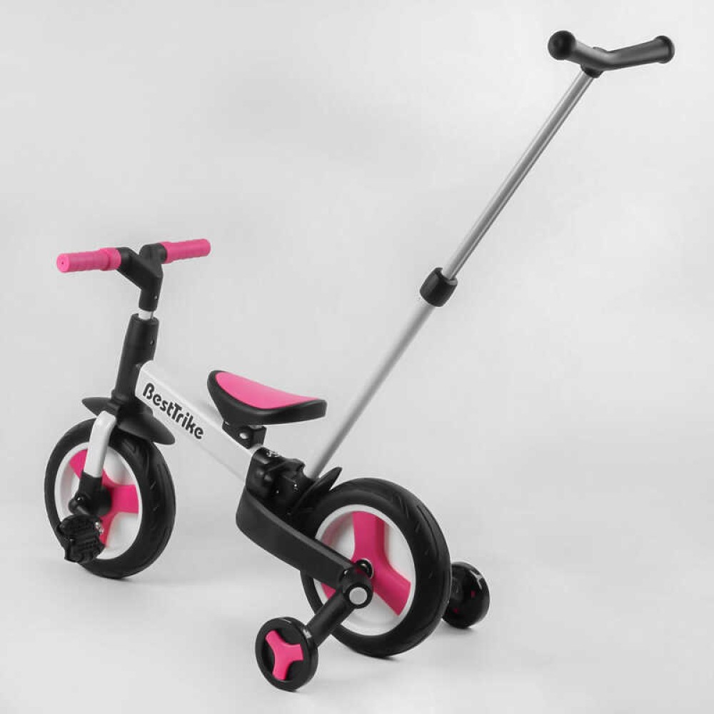 Велосипед-трансформер Best Trike 55475 колеса PU 10'', батьківська ручка, знімні педалі