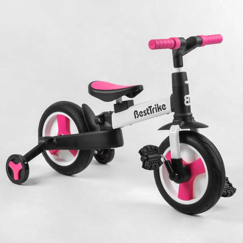 Велосипед-трансформер Best Trike 55475 колеса PU 10'', батьківська ручка, знімні педалі