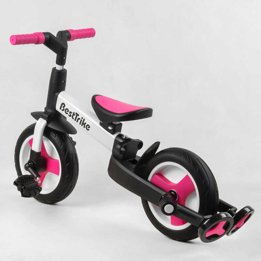 Велосипед-трансформер Best Trike 55475 колеса PU 10'', батьківська ручка, знімні педалі