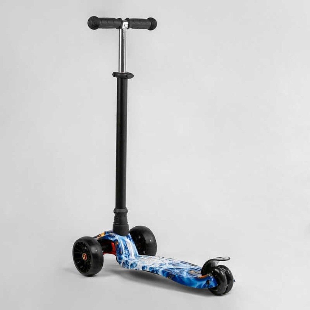 Самокат триколісний MAXI S - 11102 “Best Scooter”, кермо знімне, колеса PU зі світлом, переднє 130х25 мм, задні здвоєні 80х45 мм, в коробці