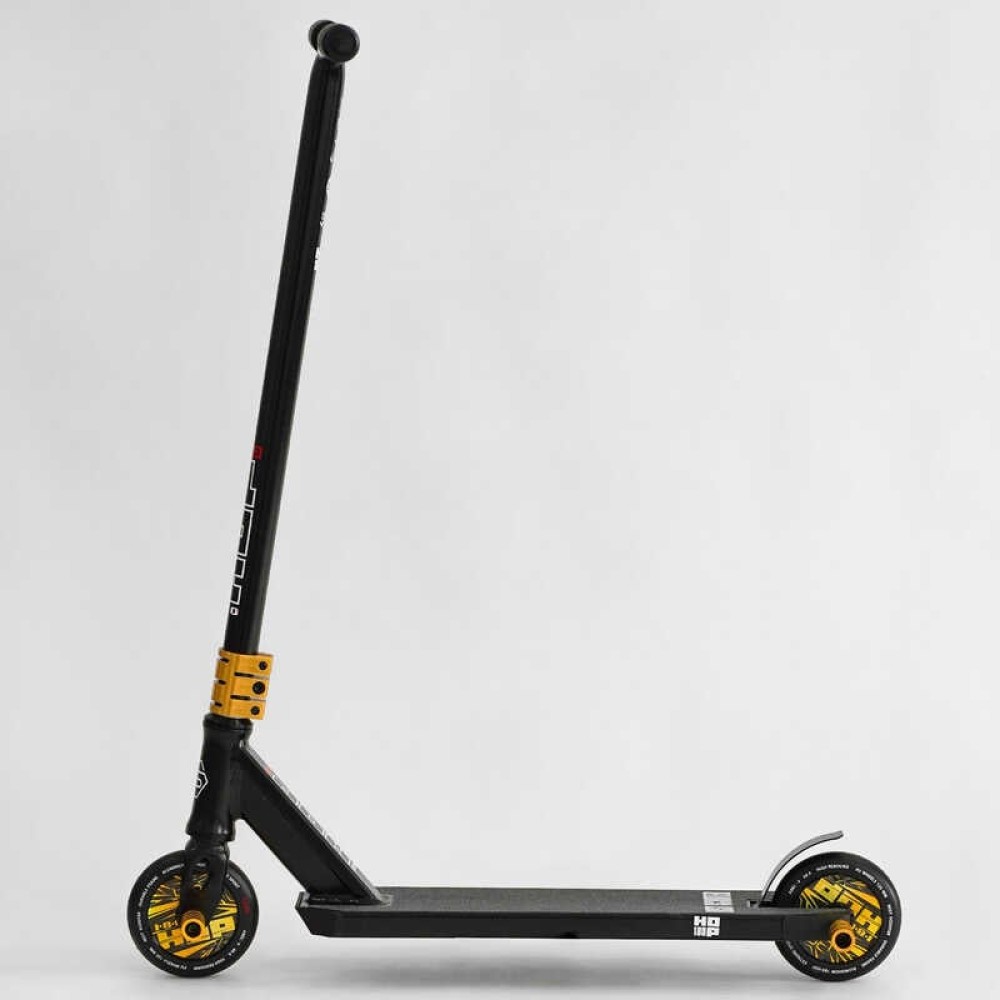 Самокат трюковий N-01801 "Best Scooter" (2) "HOP", HIC-система, ПЕГИ, алюмінієвий диск та дека, колеса PU, d=120мм, ширина керма 58 см